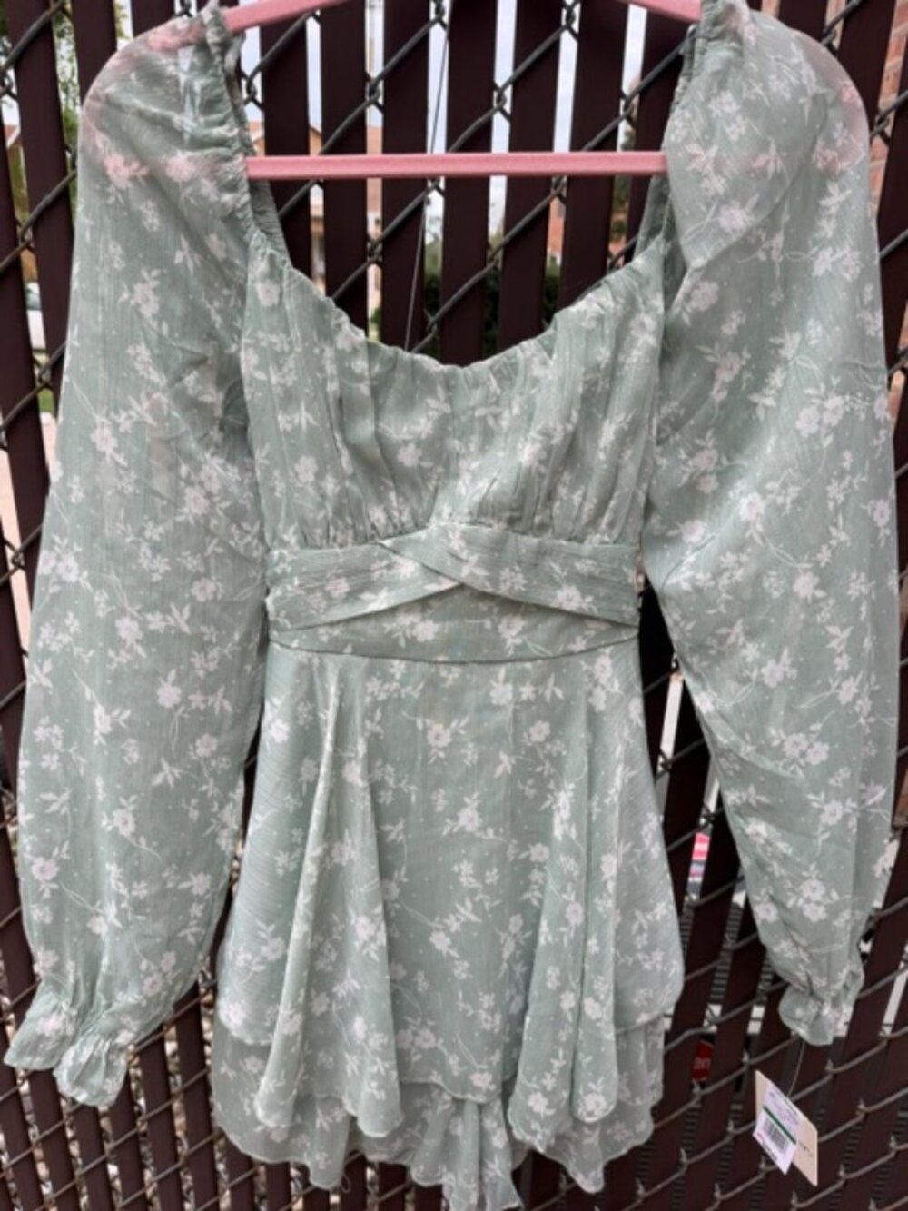 Charmed Hearts light green floral dress Brand New in size Large
